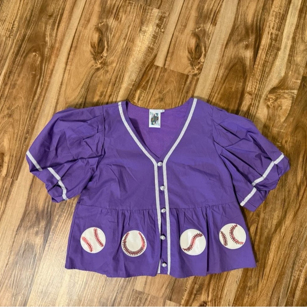Purple Baseball Top